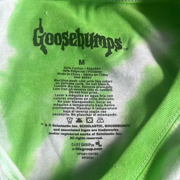 NWT Goosebumps Tie Dye Welcome to Horrorland T Shirt Medium - Picture 7 of 9